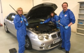 Jonathan Falconer with work colleagues